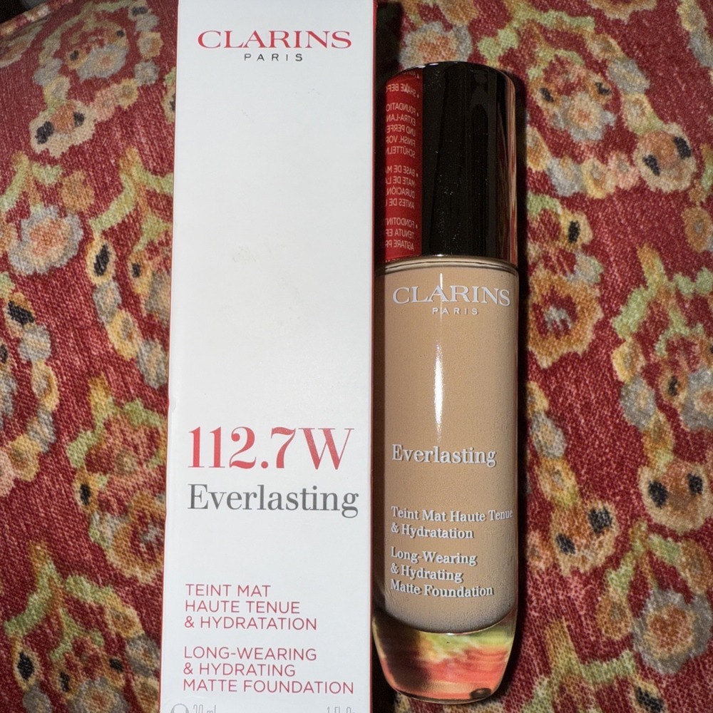Clarins Everlasting Foundation 30ml 112.7 W Macchiato NIB Long Wearing Matte
